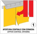 SISTEMI DI APERTURA DI APERTURA PER LATERALI IN PVC - Gazebo Steel Pro