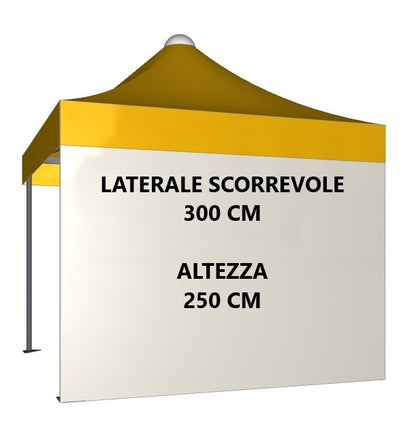 LATERALE IN PVC - Gazebo Steel Pro #