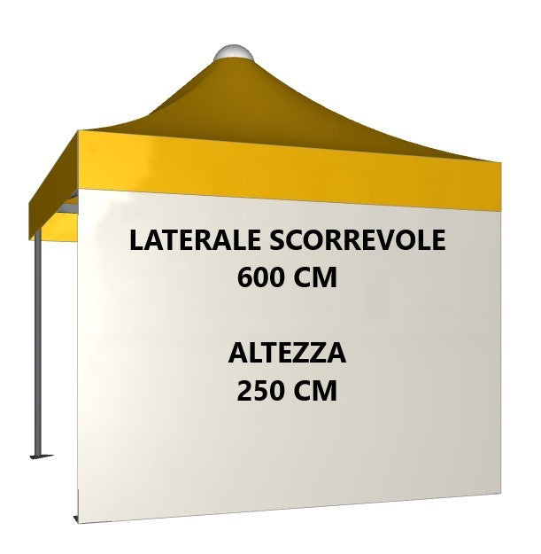 LATERALE IN PVC - Gazebo Steel Pro #