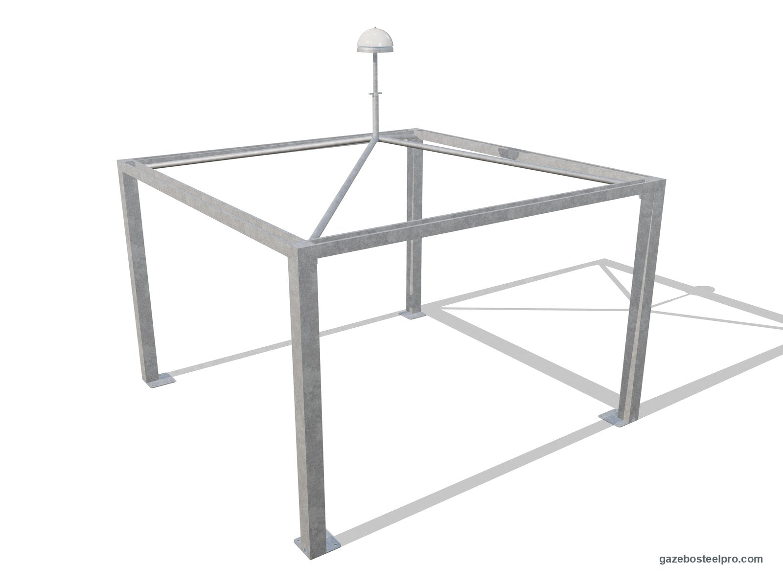 Telaio dell'Airone Max Leggero 4x4 senza telo: montanti 150×150, trave a C e quattro traverse al supporto centrale