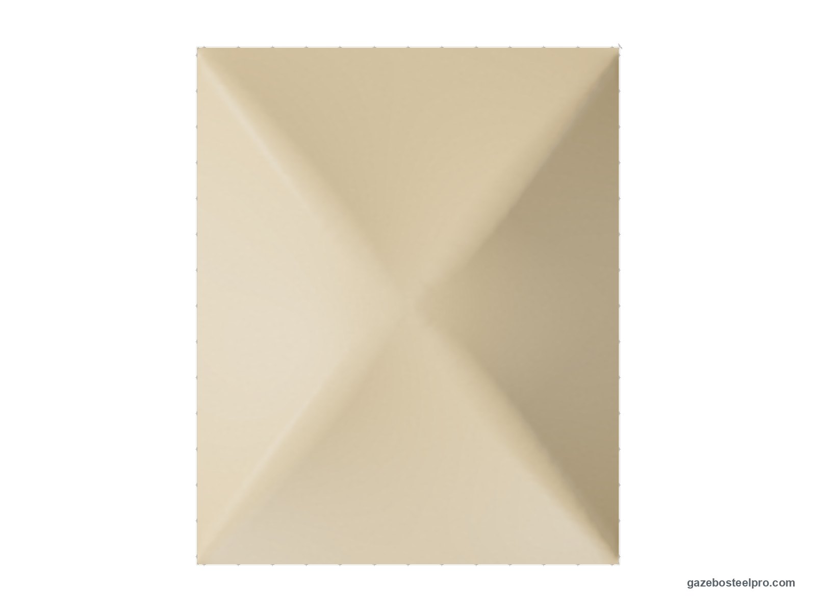 Pianta dall'alto del gazebo 4x5 Gemma Basic: 4 × 4,90 m, circa 19,6 m²