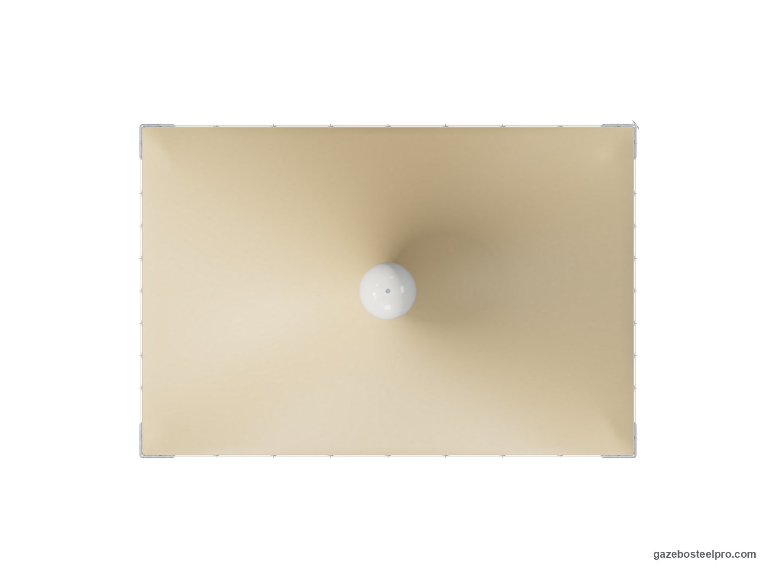 Pianta dall'alto del gazebo 3x2 Airone Corallo: 3 × 2 m, 6 m²