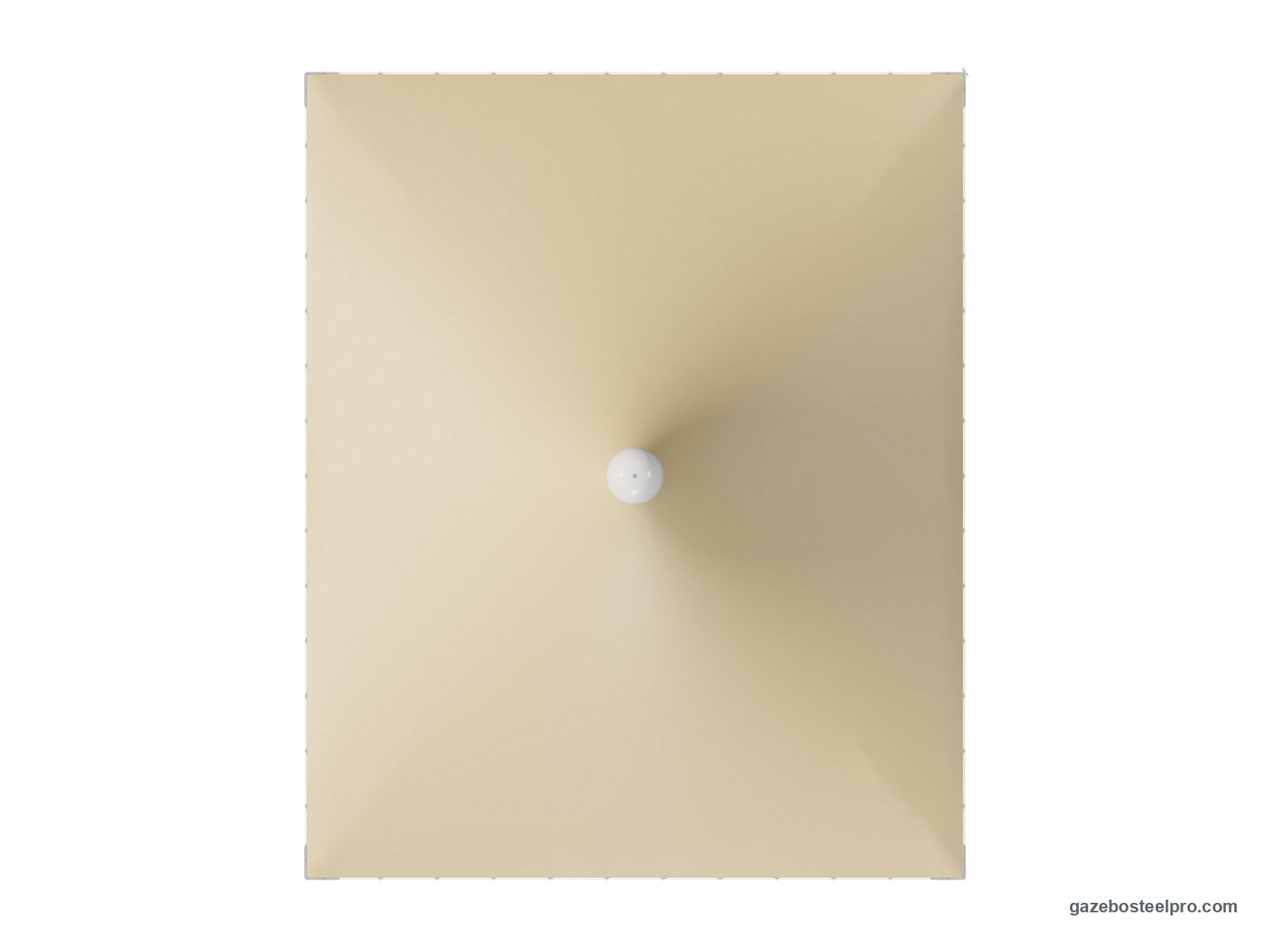 Pianta dall'alto del gazebo 4x5 Airone Corallo: 4 × 4,90 m, circa 19,6 m²