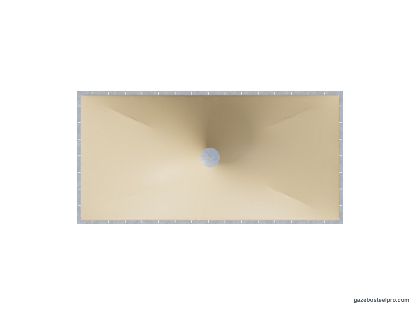 Pianta dall'alto del gazebo 4x8 Airone Max Pesante: 4 × 8 m, 32 m²