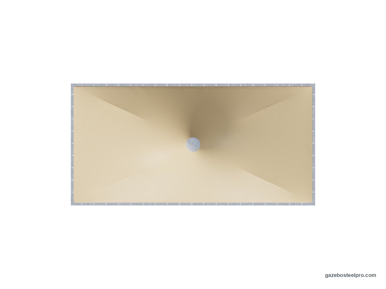 Pianta dall'alto del gazebo 5x10 Airone Max Pesante: 5 × 10 m, 50 m²
